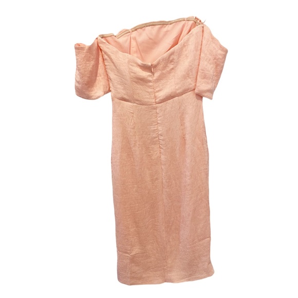 Elliatt Acacia Soft Peach Off Shoulder Midi Dress Small NWT - Picture 11 of 13